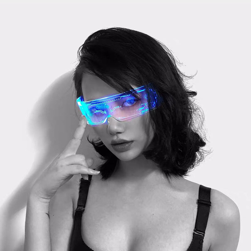 KAJILA Colorful Glare LED Light Luminous Glasses European And American Glasses Technology Vibrato With The Same Bar Disco Glasses