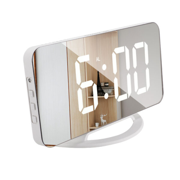 O1CN01Cmp5ov1SyJZ18Sb8n_962382315-0-cib.jpg Creative Multifunctional Mirror Clock LED Makeup Mirror Digital Alarm Clock Simple Desktop Automatic Photosensitive Electronic Desk Clock
