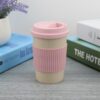 O1CN01Zy8F1O1wp64pYb766_3167836356-0-cib.jpg 350ML Wheat Fiber Coffee Cup Silicone Case Mark Handy Cup Coffee Cup Plastic