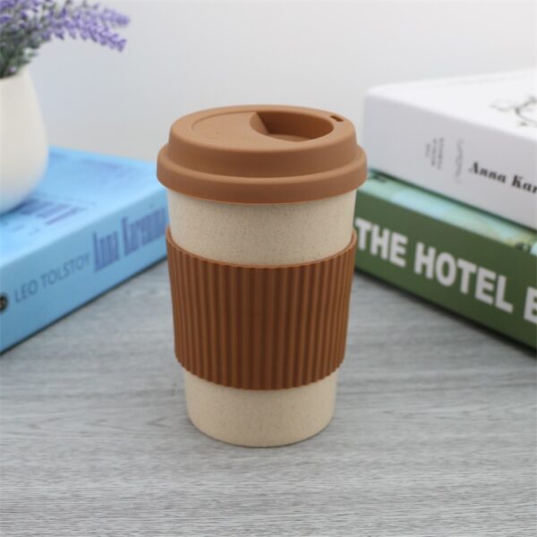 O1CN01aictNF1wp64nYCIt2_3167836356-0-cib.jpg 350ML Wheat Fiber Coffee Cup Silicone Case Mark Handy Cup Coffee Cup Plastic