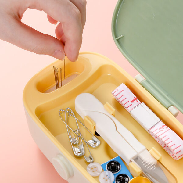 Sewing Box Set Household Portable Mini Tool Sewing Kit Needle Threader Patch Button Crochet Embroidery Needle