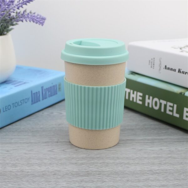 O1CN01zg9t491wp64pYZIkf_3167836356-0-cib.jpg 350ML Wheat Fiber Coffee Cup Silicone Case Mark Handy Cup Coffee Cup Plastic