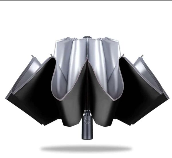 11414578698_1820439218.jpg Automatic Wrapped Umbrella Rain Or Rain Titanium Silver Reverse Umbrella