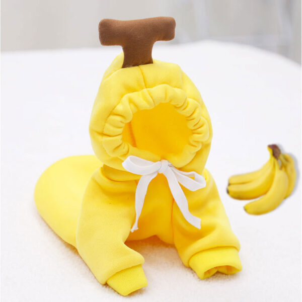 O1CN01iywNU51yLu1d39l58_6000000006563-0-cib.jpg Small And Medium-sized Dog Fruit Sweater Dog Cat Autumn And Winter Sweater Fleece Clothing Supplies Pet Teddy French Fight Banana